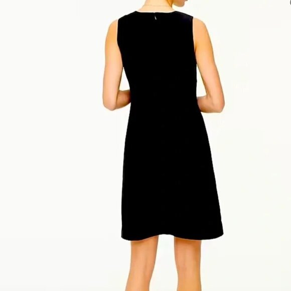 J. Crew Sleeveless Split Neck Suiting Dress Black Size 12 NWT - Picture 3 of 10
